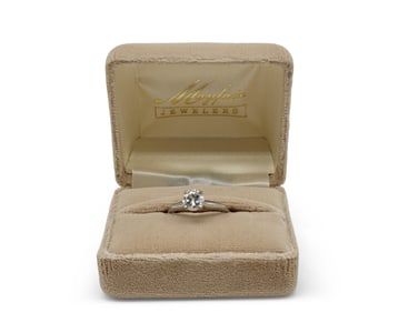 Jabel Solitaire Diamond Ring in 18K White Gold