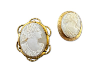 Two Cameo Brooches