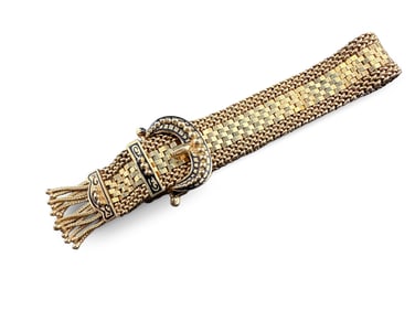 Victorian Revival 14K Gold Buckle Bracelet
