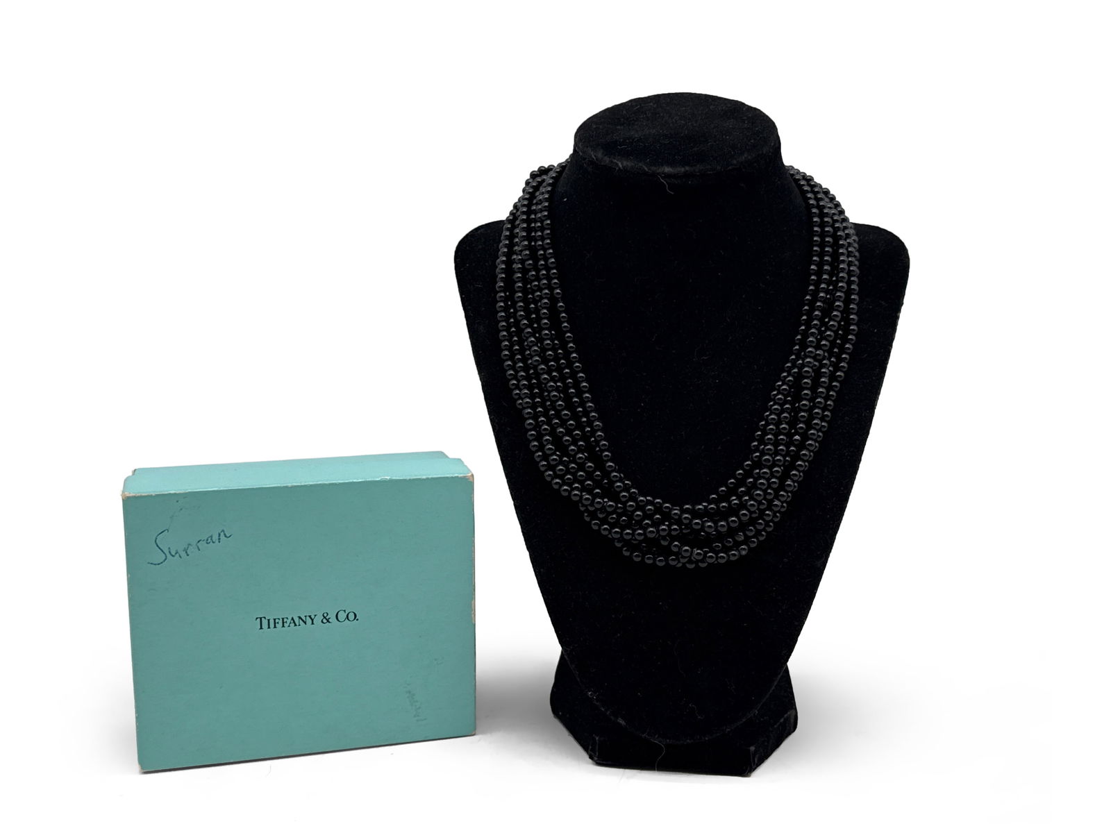 Tiffany & Co. Onyx and Sterling Torsade Necklace (1 of 6)