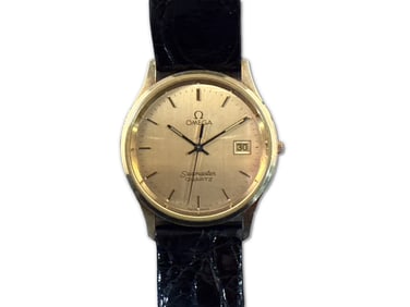 Omega 14K Yellow Gold Seamaster Wristwatch