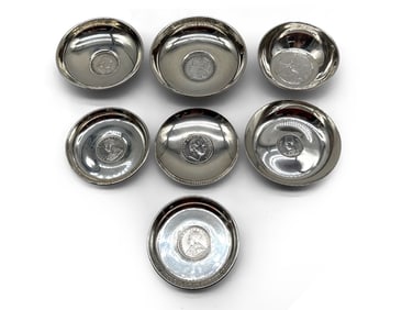 Seven Silver Coin Dishes