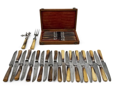 Horn-Handled Knife Grouping: Renault, Autun, Douris