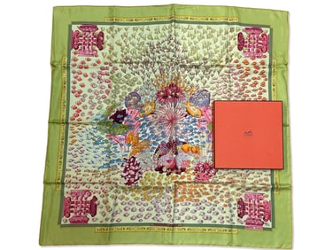 Hermès Paris Rencontre Ocean Silk Scarf