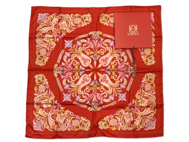 Loewe Madrid Floral Silk Scarf