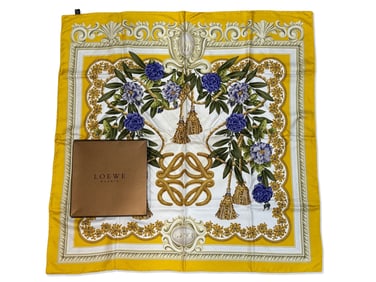 Loewe Yellow Floral Silk Scarf