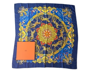 Hermès Paris Luna Park Silk Scarf