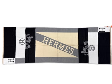 Hermès Cashmere Color-Block Throw