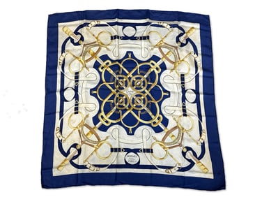 Hermès Paris Eperon D'Or Silk Scarf