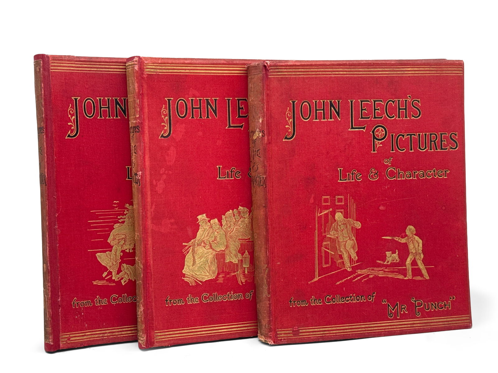 Three Vols. of John Leech's Pictures of Life and Character: Three volumes of John Leech's "Pictures of Life and Character" from the collection of Mr. Punch. London: Bradbury, Agnew, & Co. 12-1/2in tall x 10in wide. | You have additional shipping options, and