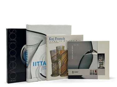 Four Finnish Post-War Glass Reference Books