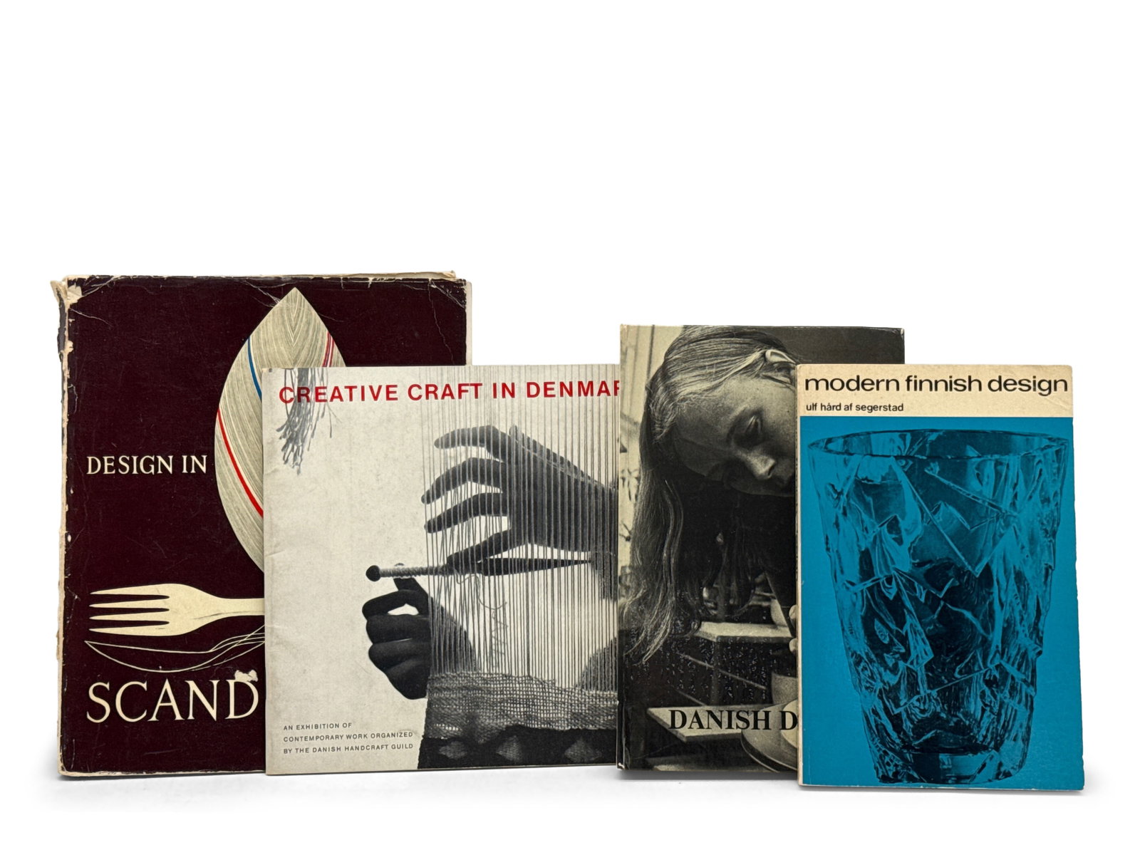 Four Scandinavian Design Books: Four Scandinavian design books to includes "Modern Finnish Design" by Ulf Hard af Segerstad, "Danish Design", "Creative Craft in Denmark Today" by the Danish Handcraft Guild, and "Design in
