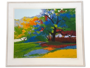 Tadashi Asoma Lithograph: Landscape