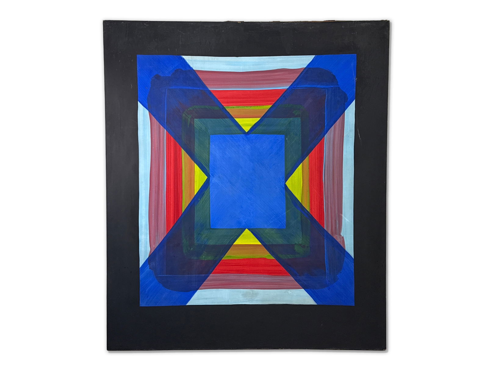 Ernest Dieringer Large Format Acrylic/Canvas: Abstract: Ernest Dieringer (American, 1932-2016). A large-format abstract acrylic on canvas. Signed verso and dated '63. 84in x 72in. | You have additional shipping options, and are not required to use Live