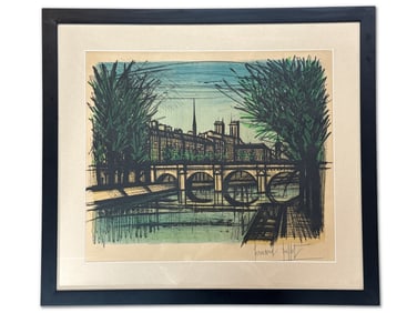 Bernard Buffet Lithograph: Paris La Cite