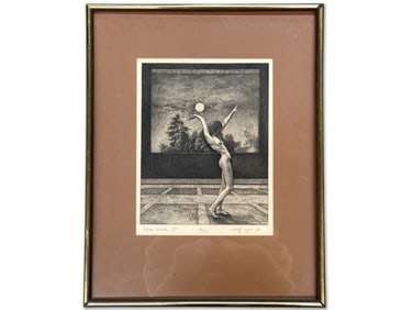 Ronald Ruble Lithograph: Moon Walk II