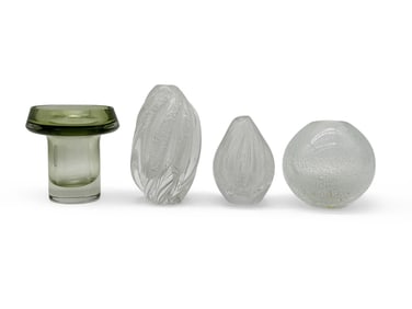 Four-Piece Scandinavian Art Glass Grouping