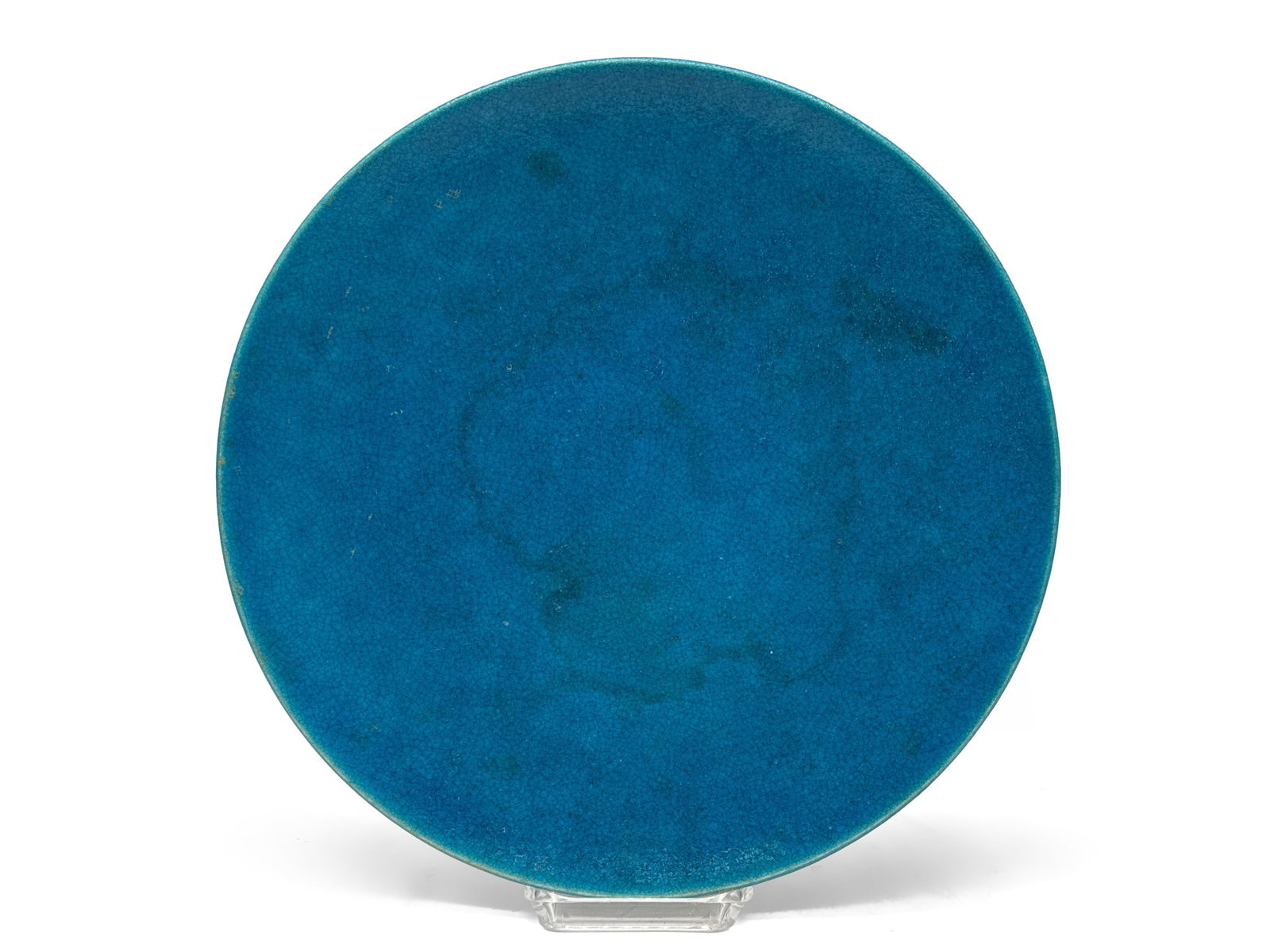 Edmond Lachenal Ceramic Charger: Edmond Lachenal (French, 1855-1930). A turquoise-glazed ceramic charger. Signed. 14in diameter. | You have additional shipping options, and are not required to use Live Shipping. Additional
