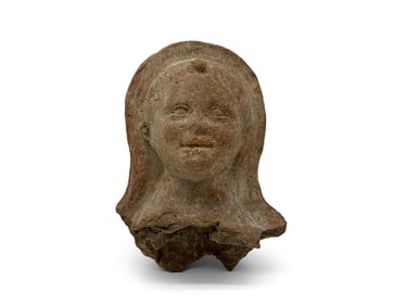 Greek Terracotta Figural Protome Head