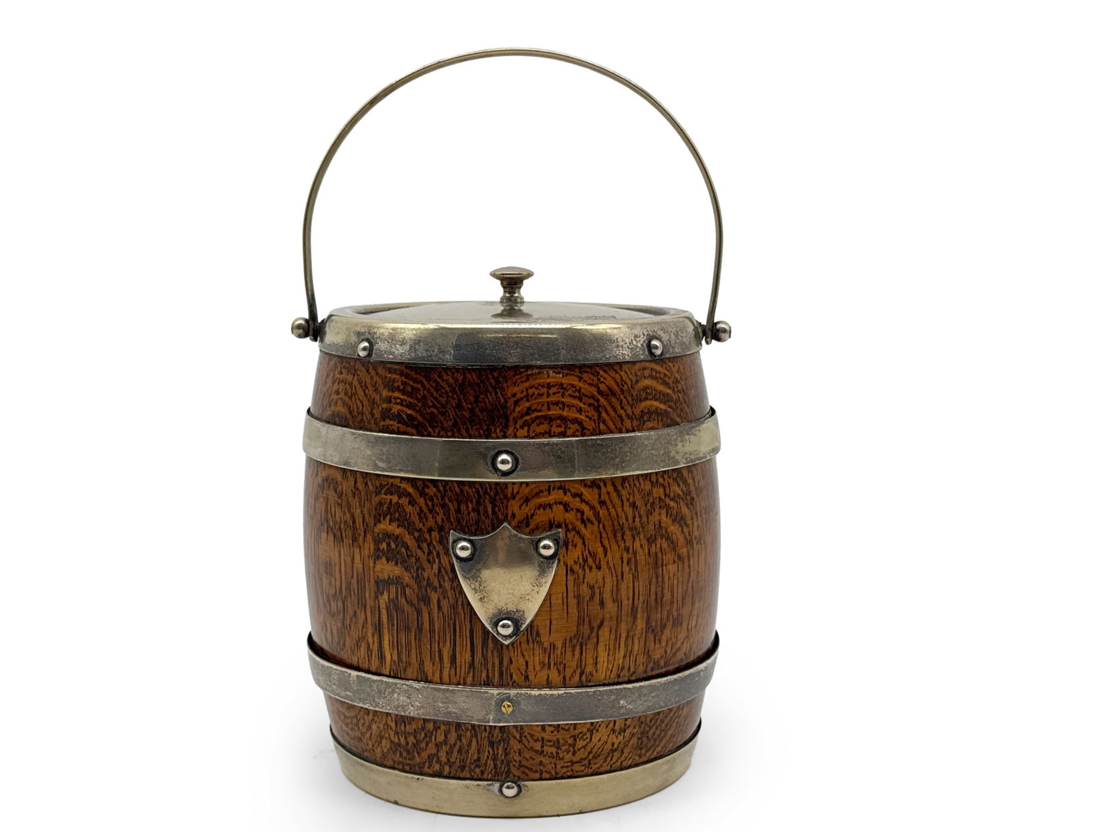 Oak and Silverplated Ice Bucket (1 of 6)