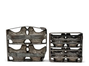 Two Chicken-in-Basket Chocolate Molds