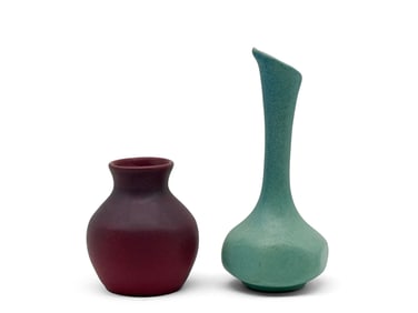 Two Van Briggle Matte Glazed Vases
