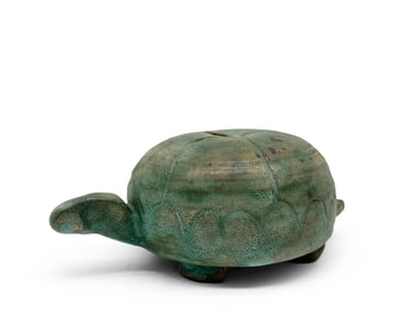 Dorothy Jervis Signed Art Pottery Ceramic Turtle Bank