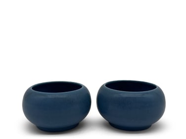 Two Rookwood Pottery Cobalt Blue Bowls