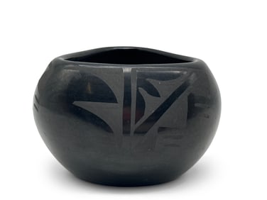Santa Clara Blackware Pottery Bowl