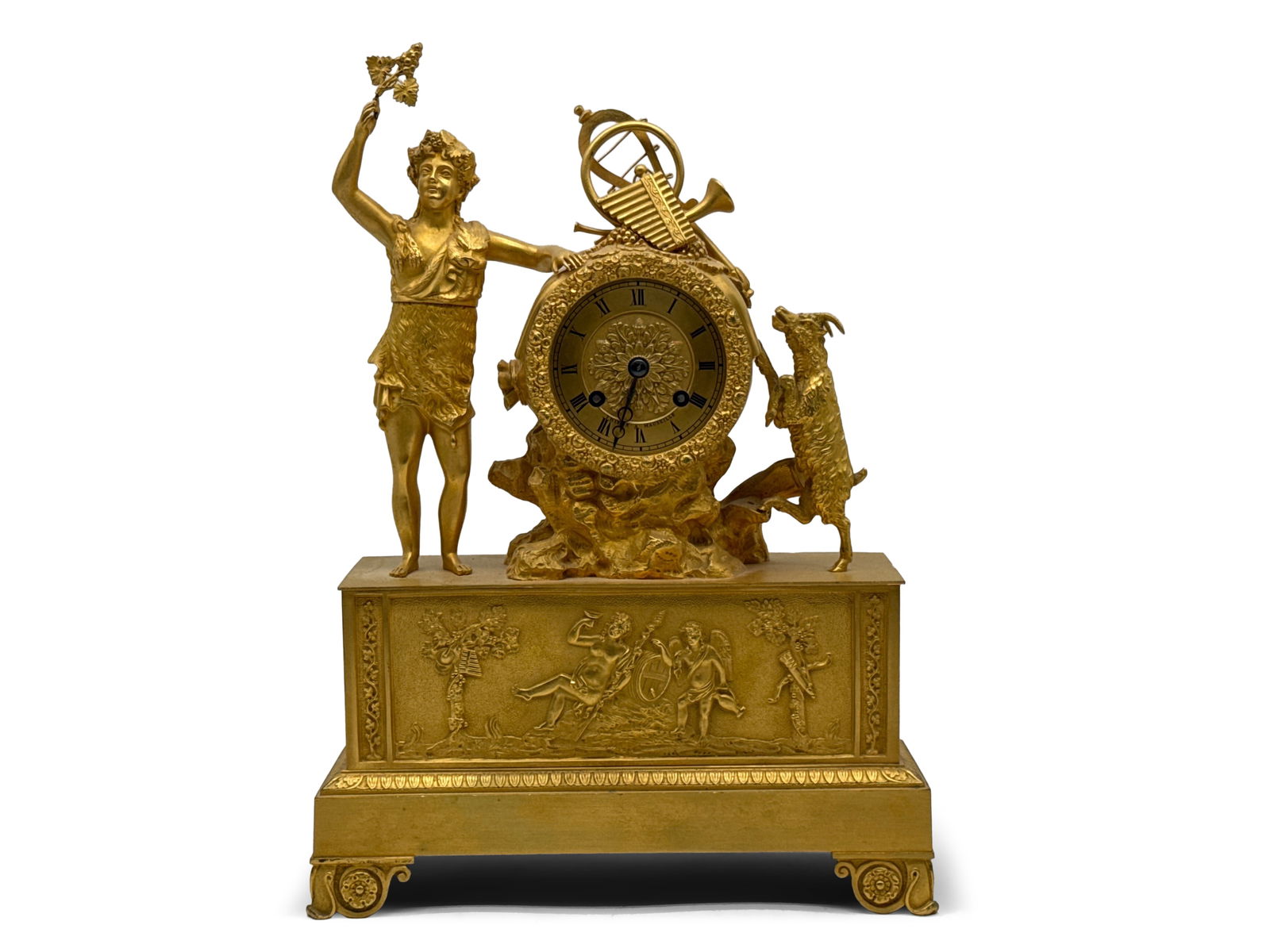 French Empire Gilt Bronze Shelf Clock (1 of 6)
