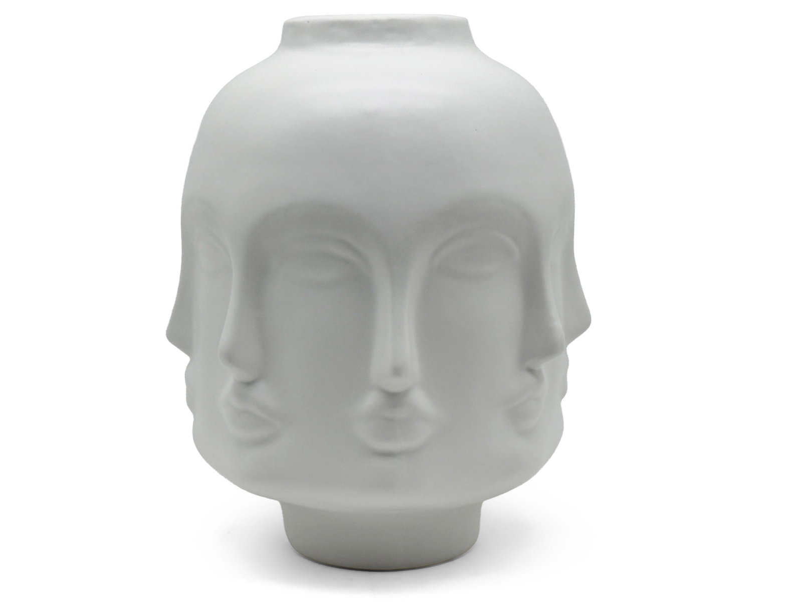 Fornisetti-style Perpetual Face Vase: A Fornisetti-style ceramic perpetual face vase. 12-1/2in tall x 8in wide. | You have additional shipping options, and are not required to use Live Shipping. Additional third-party shipper details;