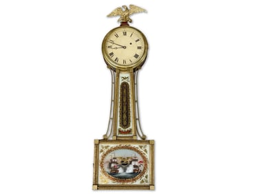 Federal-style Constitution Guerriere Banjo Clock