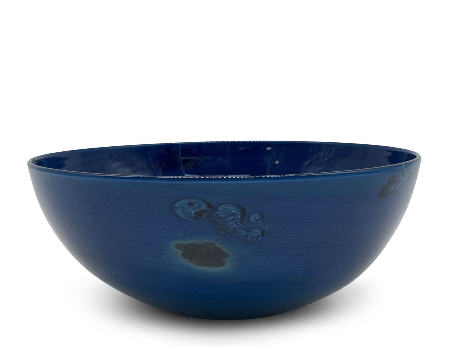 Josh Simpson Art Glass Bowl: Josh Simpson (American, b. 1949). An art glass bowl with galaxy motif. Signed Simpson, dated 1990. 3-1/2in tall x 9in wide. | You have additional shipping options, and are not required to use Live