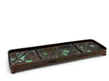 Tiffany Studios Bronze Grapevine Pen Tray