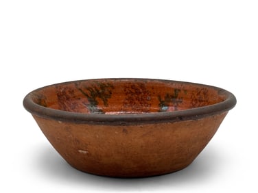Manganese Redware Bowl