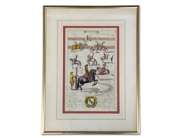 Richard Blome Engraving: The Manag'd Horse