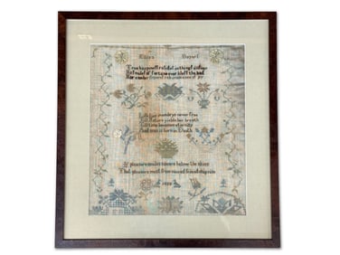1820 Eliza Boyers Embroidered Sampler