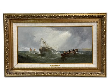 W.C. Knell Oil/Canvas: Shipwreck