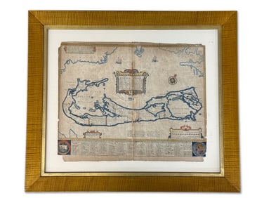 Willem Bleau Hand-Colored Engraving: Bermuda
