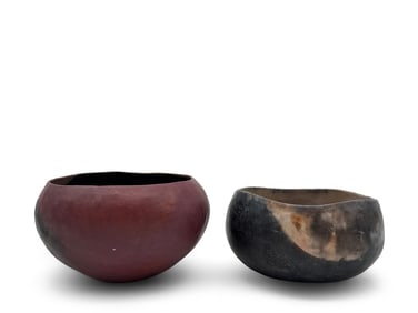Two Jimmy Clark Sawdust Glazed Bowls
