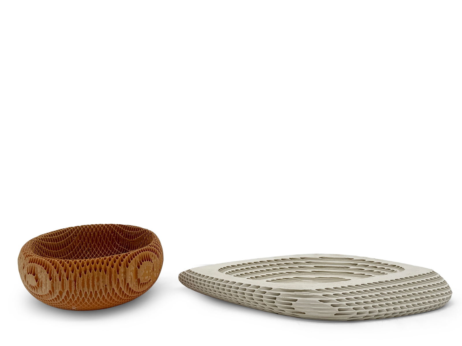 Two Studio Pottery Corrugated Vessels (1 of 7)