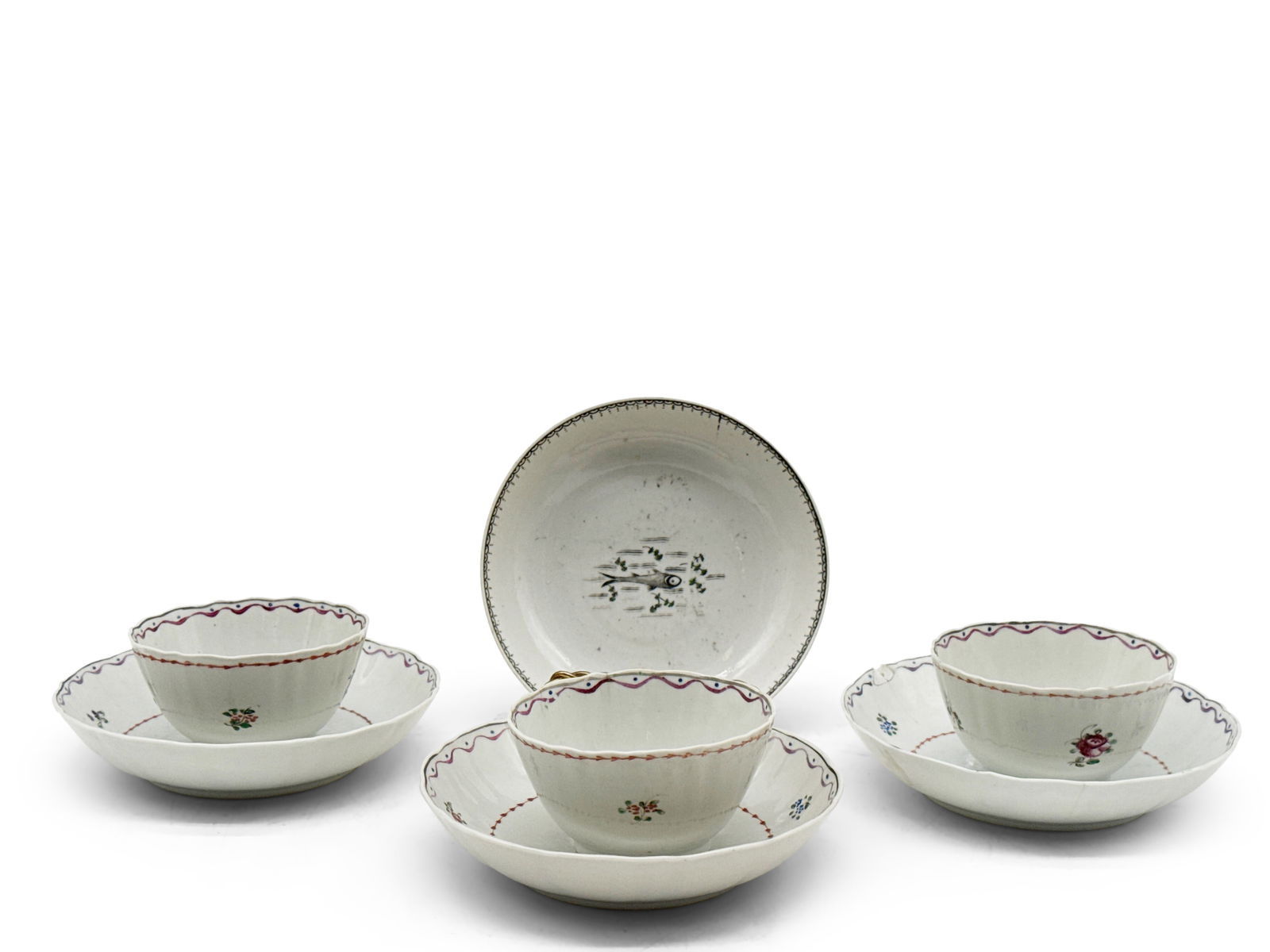 18th C. Chinese Export Teacups and Saucers (1 of 11)