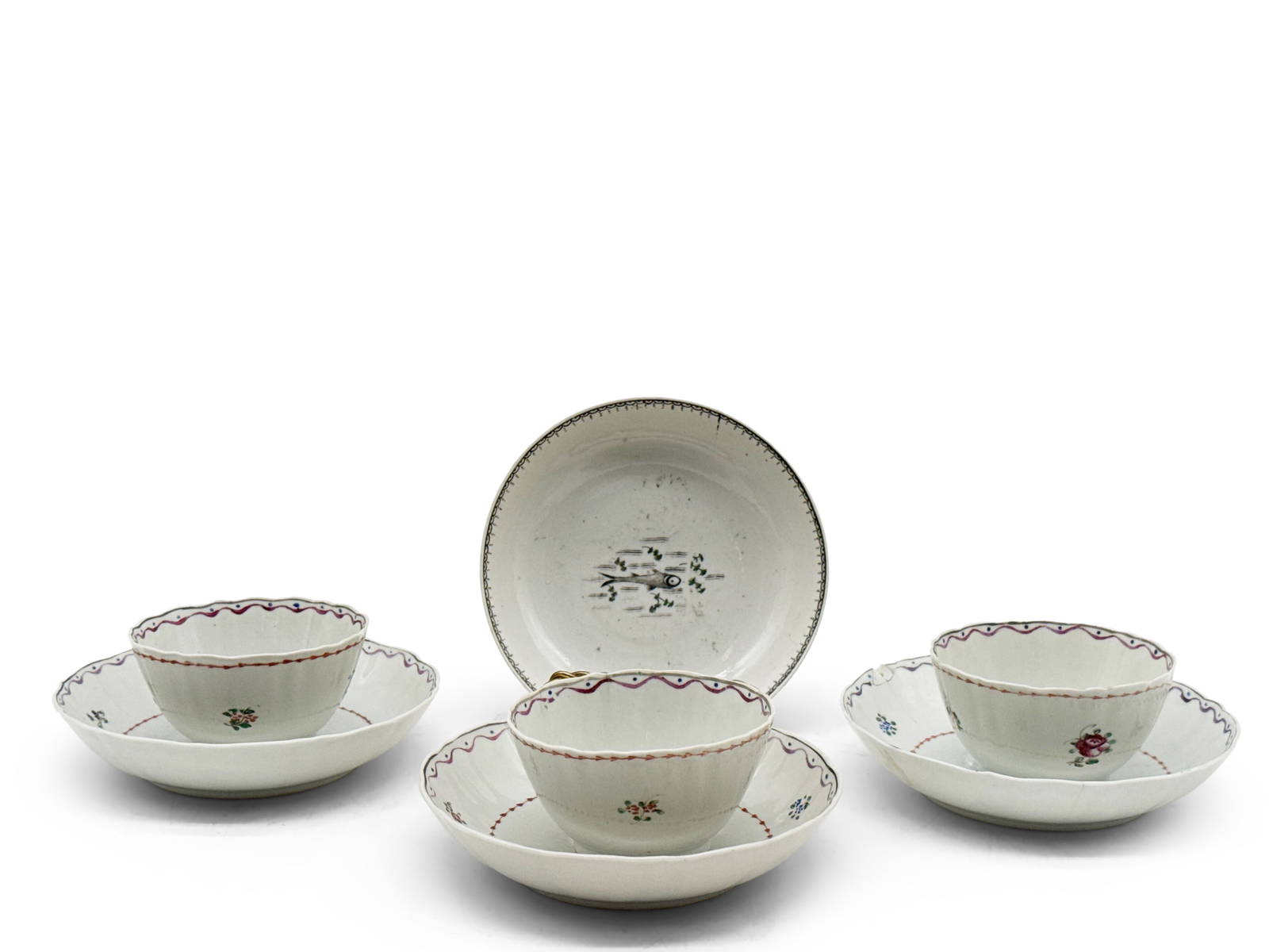 18th C. Chinese Export Teacups and Saucers