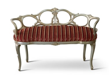 Louis XV-style Carved and Painted Bench