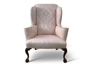 Georgian-style Mahogany Wing Chair