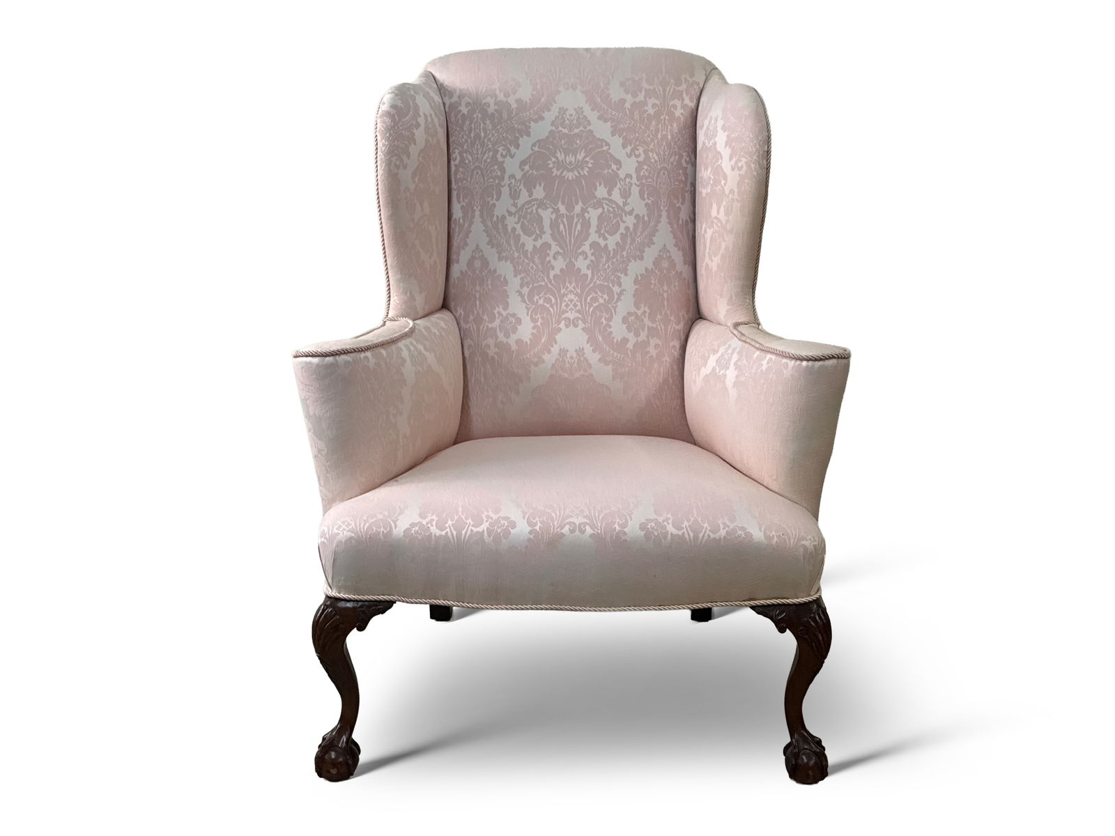 Georgian-style Mahogany Wing Chair (1 of 6)