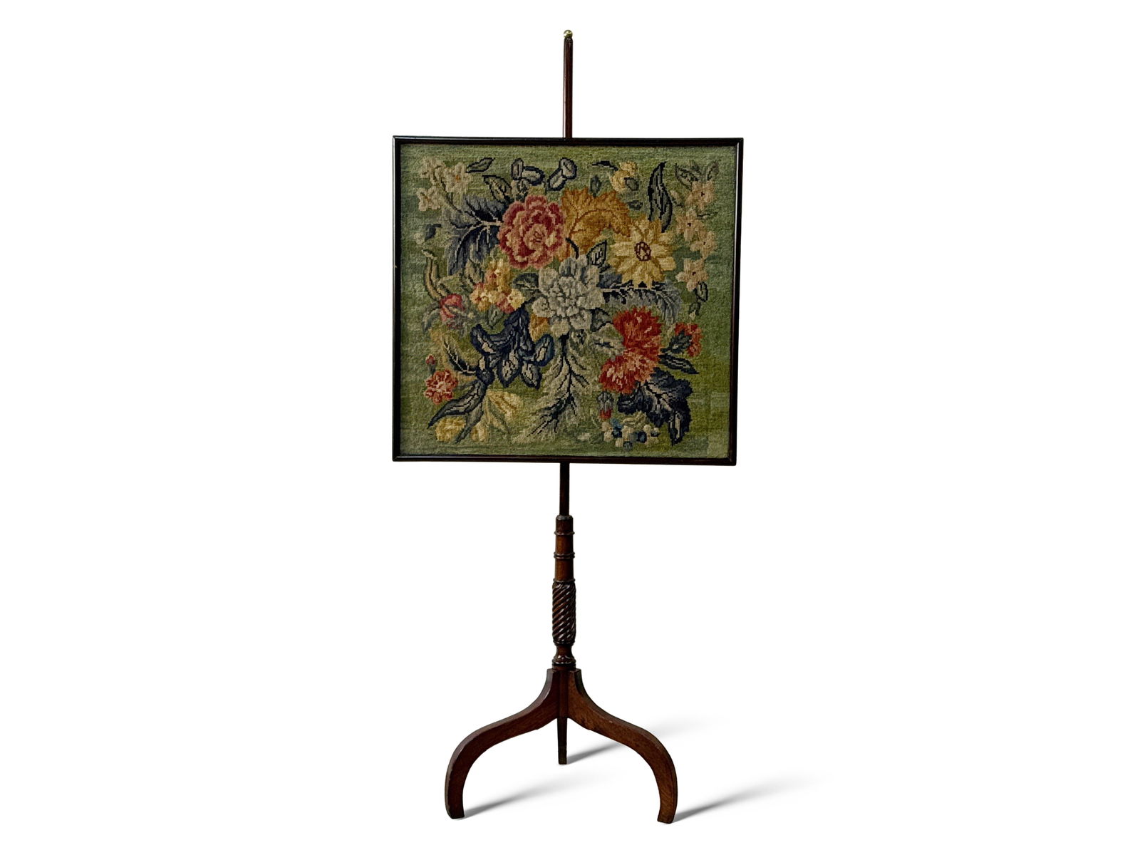 English Federal-style Mahogany Pole Screen (1 of 4)