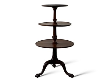 Georgian Mahogany Three-Tiered Dumbwaiter