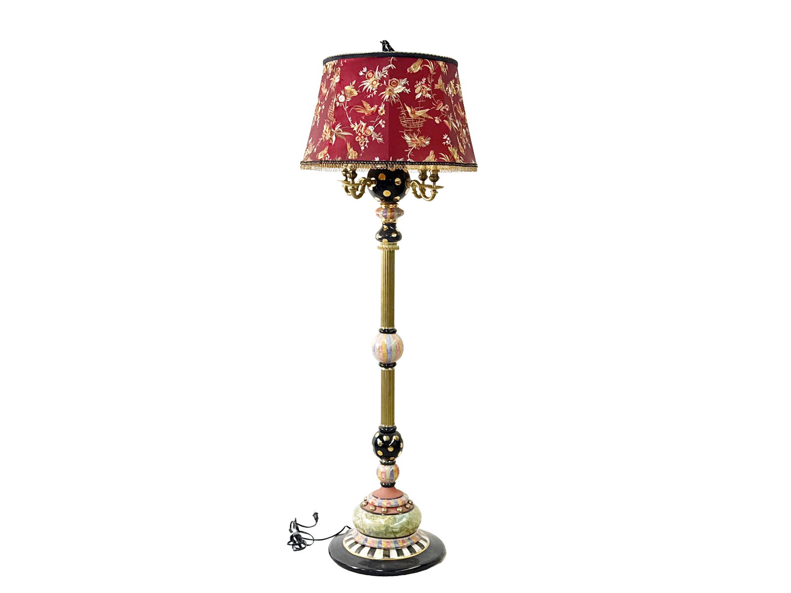 MacKenzie-Childs Grandiosity Floor Lamp: A MacKenzie-Childs Grandiosity floor lamp. 72in tall. | You have additional shipping options, and are not required to use Live Shipping. Additional third-party shipper details; Philadelphia metro