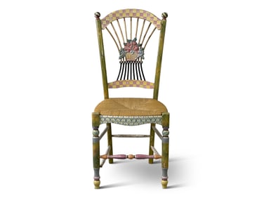 MacKenzie-Childs Light Flower Basket Side Chair
